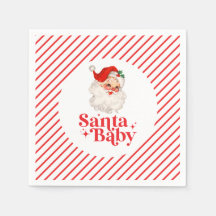 Retro Santa Baby jul bebis shower
