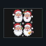 Retro Santa Christma Gift Julafton Matching Family Vykort<br><div class="desc">Retro Santa Christma Gift Julafton Matching Family</div>