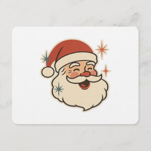 Retro Santa Claus ansikte – Vintage julhelg Inbjudningar
