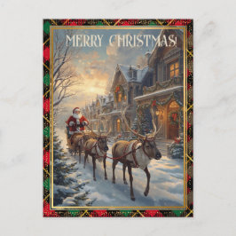 Retro Santa Claus Custom Address Classic Christmas Helg Vykort