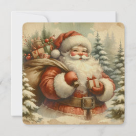 Retro Santa Claus-illustration Inbjudningar