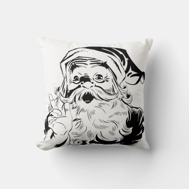 Retro Santa Claus kastkudde Kudde (Framsida)
