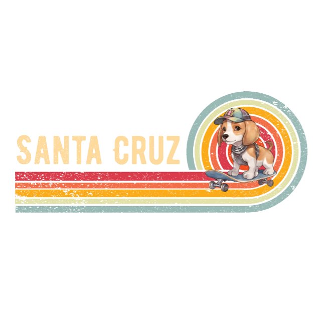 Retro Santa Cruz Skateboarding Beagle T Shirt (Skapare uppladdad)