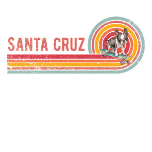 Retro Santa Cruz Skateboarding Fransk Bulldog T Shirt