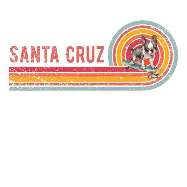Retro Santa Cruz Skateboarding Fransk Bulldog T Shirt (Skapare uppladdad)