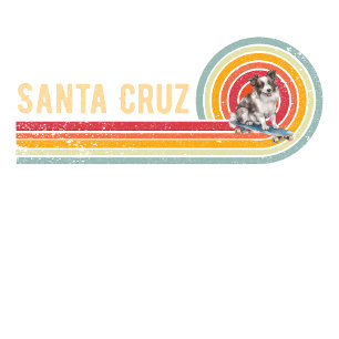 Retro Santa Cruz Skateboarding Gräns Collie T Shirt