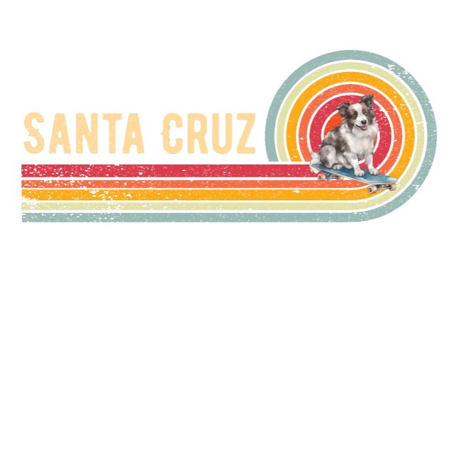 Retro Santa Cruz Skateboarding Gräns Collie T Shirt (Skapare uppladdad)