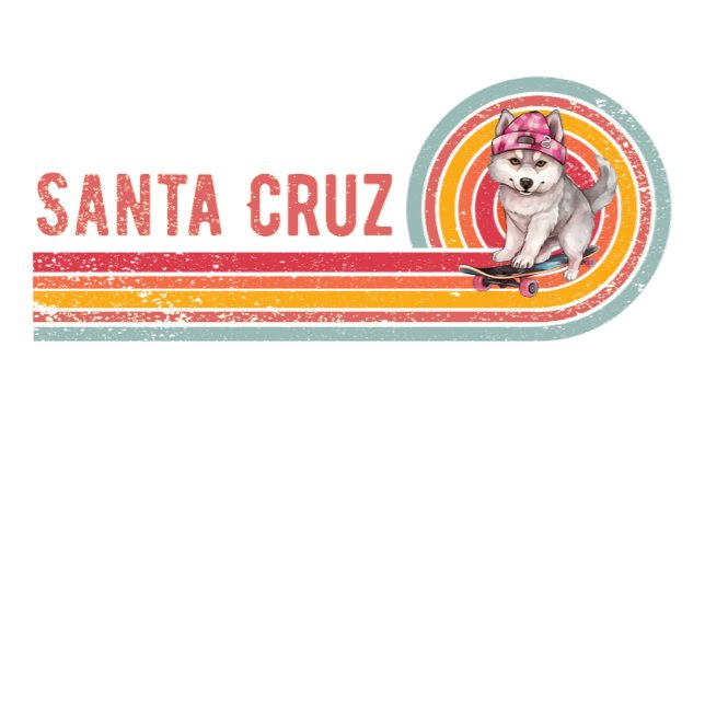 Retro Santa Cruz Skateboarding Husky T Shirt (Skapare uppladdad)
