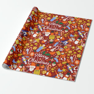 Retro Santa Elf Dancer Nutcracker Snögubbe Presentpapper