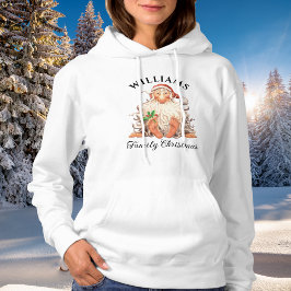 Retro Santa Familjejul med Namn och år T Shirt