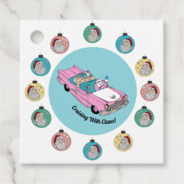 Retro Santa Gåvor Etiketter