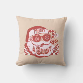 Retro Santa Glädjande och Ljus Groovy  Kudde