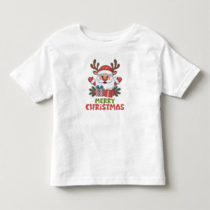 Retro Santa God Jul Barn T Shirt
