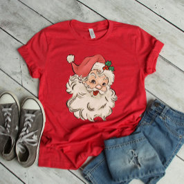 Retro Santa God jul T Shirt