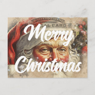 Retro Santa God Jul Vykort