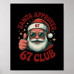 Retro Santa Godkänd 67 - Clic Jul 67 Meme Poster