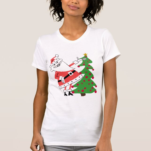 Retro Santa Helgdag Tshirts och Gifts (Framsida)