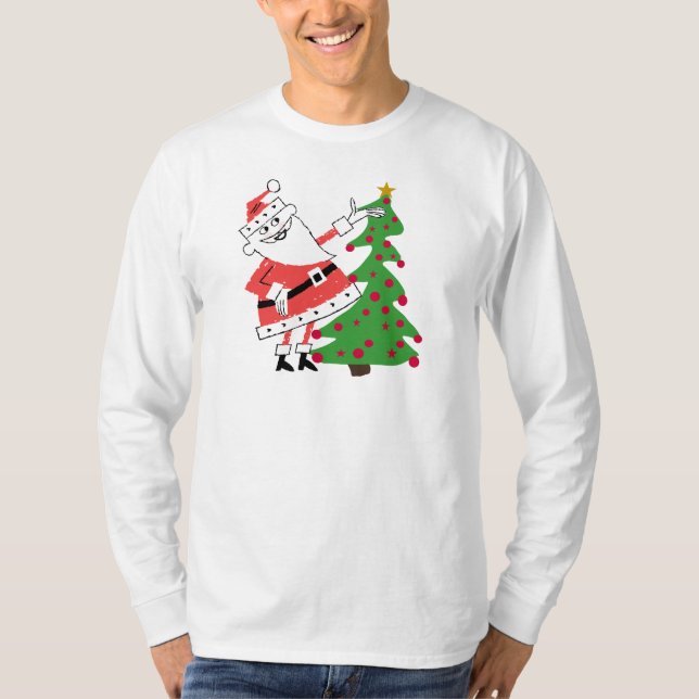 Retro Santa Helgdag Tshirts och Gifts (Framsida)