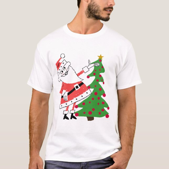 Retro Santa Helgdag Tshirts och Gifts (Framsida)