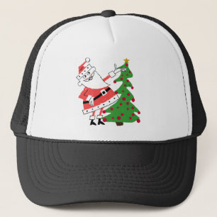 Retro Santa Helgdag Tshirts och Gifts Keps
