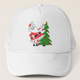 Retro Santa Helgdag Tshirts och Gifts Truckerkeps