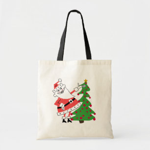 Retro Santa Helgdag Tshirts och Gifts Tygkasse