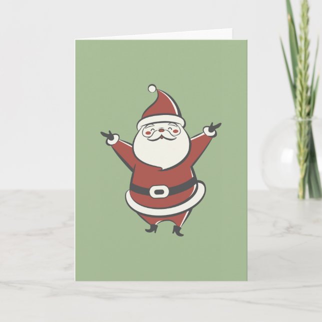 Retro Santa Helgkort (Framsida)
