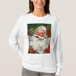 Retro Santa Hoodie för KRW T-shirt