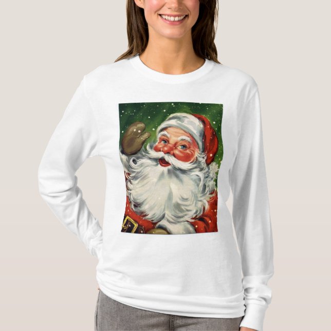 Retro Santa Hoodie för KRW Tröja (Framsida)