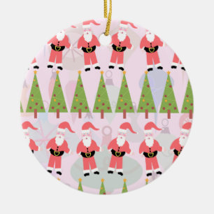 Retro Santa Julgransprydnad Keramik