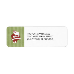 Retro Santa julreturetiketter Returadress Etikett