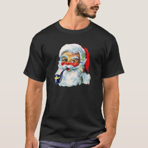 Retro Santa med Beard och pipe Tröja