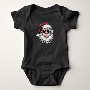 Retro Santa med glasögon som blåser bubbeljul T Shirt