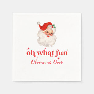 Retro Santa Oh What Roligt Birthday Pappersservett