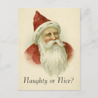 Retro Santa Postcard Helg Vykort