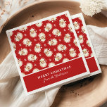 Retro Santa Red Personlig Namn jul Pappersservett<br><div class="desc">Lägg till en nostalgisk beröring till helgdag bord med de här Jultomten julservetterna. Med en charmerande vintage jultomtsdesign på röd bakgrund kan dessa blöjor vara personlig med din familj namn för ett unikt och festligt tillägg till dina helgdag. Perfekt för att skapa en varm och klassisk julstämning vid nästa firande....</div>