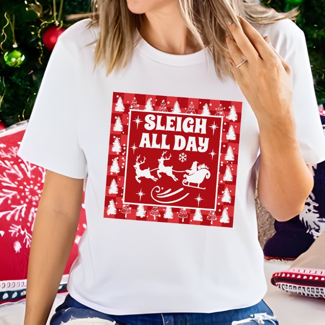 Retro Santa Sleigh hela julhelgen T Shirt (Skapare uppladdad)