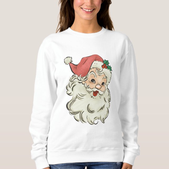 Retro Santa Vintage-jumperna T Shirt (Framsida)