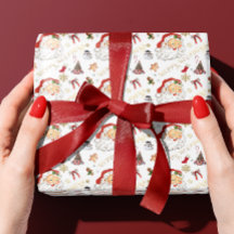 Retro Santa White och Red Allt jul