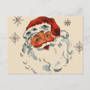 Retro Santa with Stars Helg Vykort