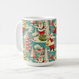 Retro Santa Wonderland 2 Kaffemugg