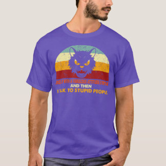 Retro Sarcastic Cat T Shirt