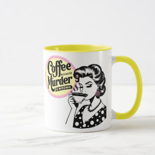 Retro Sarcastic Mugg - kaffe för att