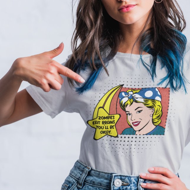 Retro Sarcastic Phrase 50s Housefru Pop Art T Shirt (Skapare uppladdad)