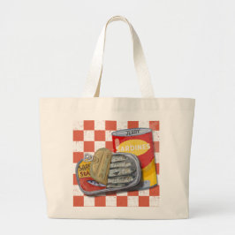 Retro Sardine Älskare Jumbo Tygkasse