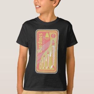 Retro Sardines Poster T Shirt