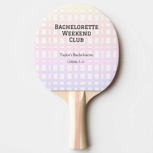 RETRO SÄRKVÄRDAG HELG KLUBB ROSA ORANGE DATUM PINGISRACKET (Framsidan)
