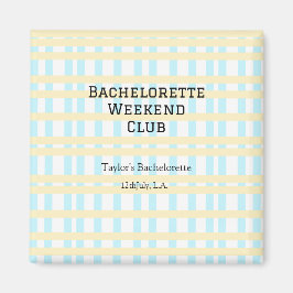 RETRO SÄRKVÄRDAR-VECKOÄNDSKLUBB BLÅ GUL DATUM MAGNET