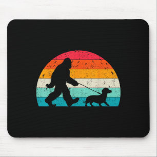 Retro Sasquatch-älskare Doxie Wiener Hundpromenad Musmatta