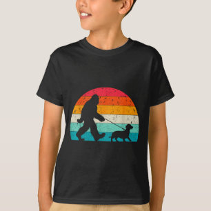 Retro Sasquatch-älskare Doxie Wiener Hundpromenad  T Shirt